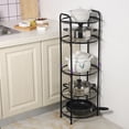 thumbnail image 1 of 5-Tier Kitchen Pot Rack, Kitchen Storage Shelves Multifunctional Metal Corner Shelf Stand Standing Pot Rack for Organizer Stainless Steel Cookware Stand, 1 of 6