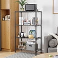 thumbnail image 1 of Heavy Duty 4-Tier Steel Storage Shelving Unit, 1000 lbs Capacity Utility Wire Rack, Adjustable Garage Shelving with Carbon Steel Frame, for Home Kitchen Office Gym, Black (13.7"D x 29.5"W x 47.2"H), 1 of 7