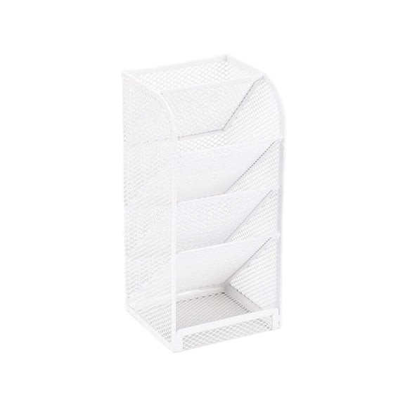 5 Tier Mesh Pen Holder, Metal Desk Organizer, Vertical Marker Organizers, Multifuncation Desktop Caddy Storage Rack for Home Office Supplies