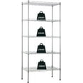 thumbnail image 1 of NChanmar 5-Tier Metal Shelving Unit Storage Shelves Metal Shelves 48"x21"x12" Heavy Duty Metal Storage Rack Wire Rack NSF Height Adjustable for Home Kitchen Bathroom Garage Shelving(Chrome), 1 of 7