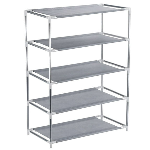 5-Tier Metal Shoe Rack Storage Organizer Shelf Stand Closet Storage for Entryway Doorway