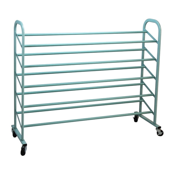 5-Tier Metal Shoe Rack - Turquoise - Organize Shoes Stylishly