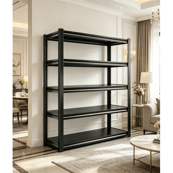 5-Tier Metal Storage Shelves,Adjustable Heavy Duty Shelving Units,Kitchen Shelves Organizer,2750 LBS,Standing Shelf for Pantry Garage Laundry Room (72" H*32" W*14" D)