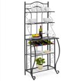 thumbnail image 1 of 5-Tier Microwave Carts On Sale Shelving Unit, Bakers Rack Kitchen Shelves, Metal Storage Shelves with Steel Frame, Kitchen Island Utility Storage Shelves for Kitchen Dining Room Garage, Q13751, 1 of 11