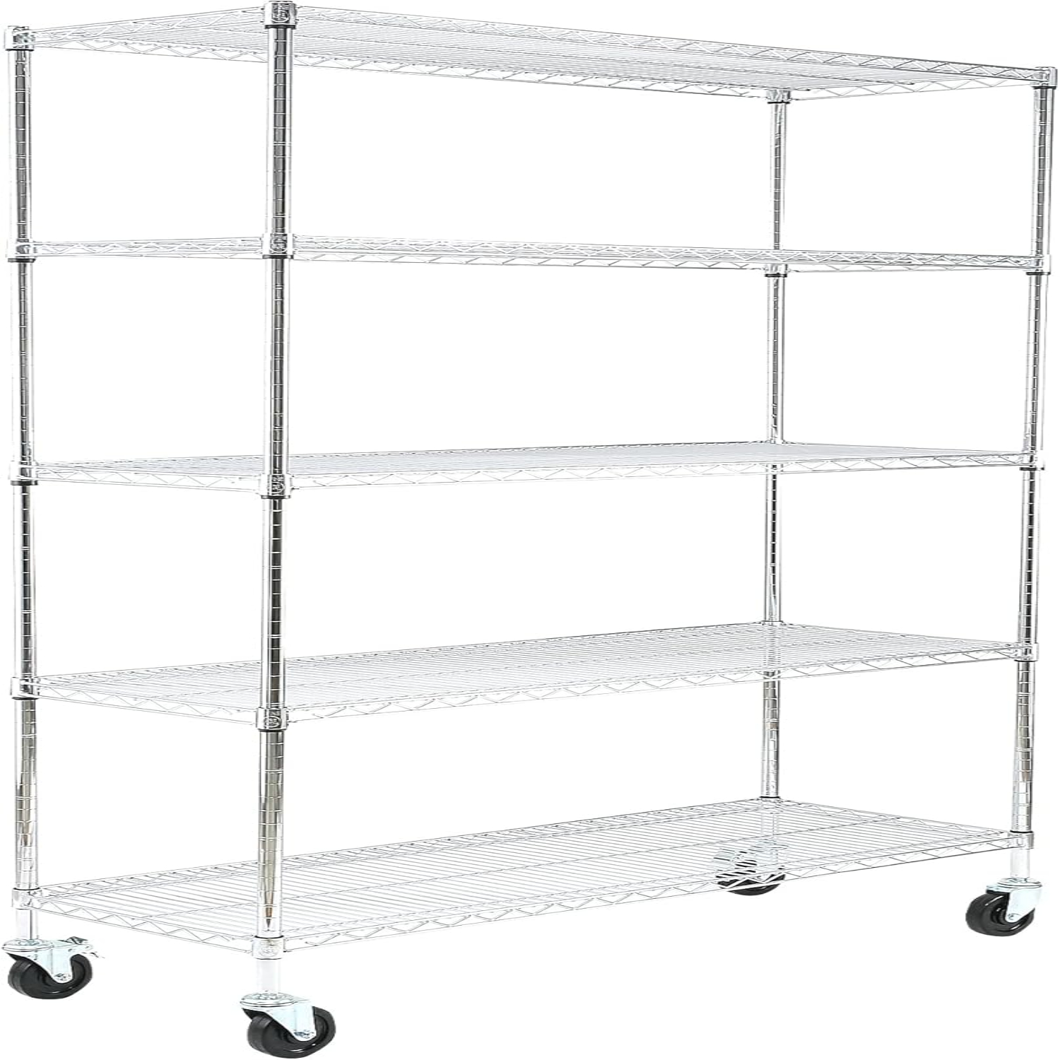 5Tier NSF Certified Storage Shelves Heavy Duty Steel Wire Shelving