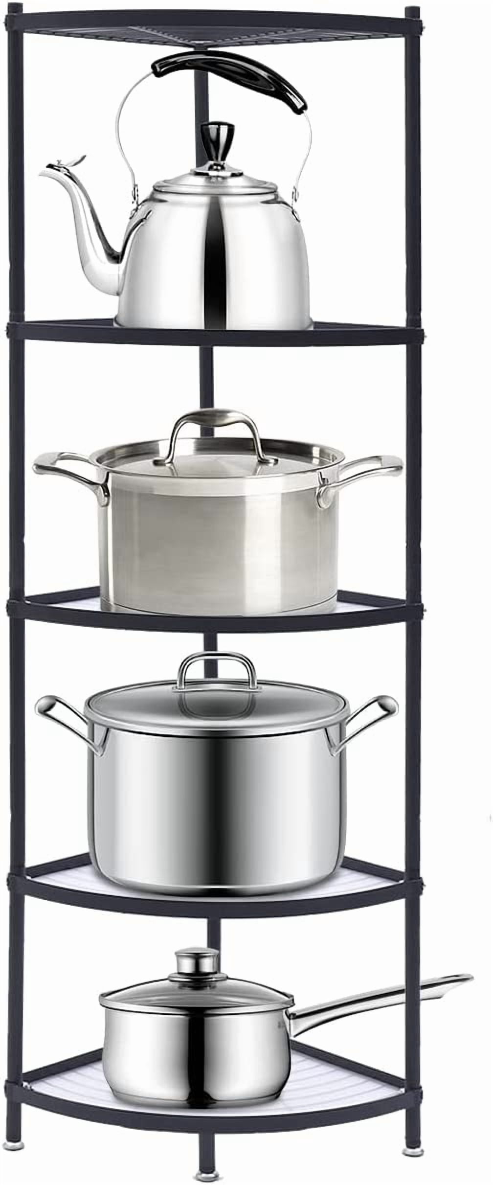 Kitchen Pan Racks Lockable 5 Tier Pan Organizer Rack for Kitchen Cabinet, Pan Organzier Rack,Pot ...