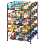 5 Tier Pantry Can Organizer, Large Capacity Can Rack for Kitchen & Cabinet Storage, Brown
