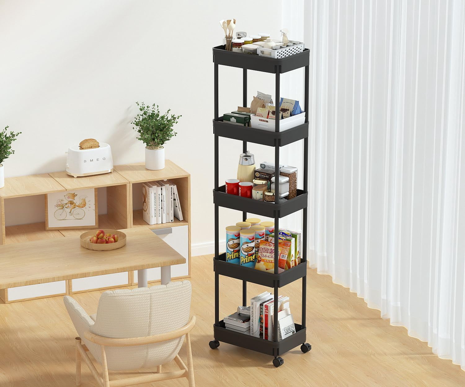 5 Tier Rolling Cartnull