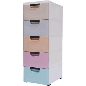 white christmas dresses Iris USA 4 Wide Drawer Storage, Organizer Unit, White Frame with Matte Soft-Pink Front Panels, Set of 1 main image 0