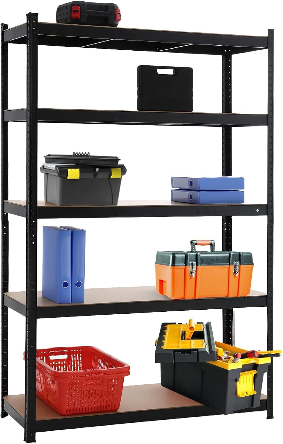 Small Racking Shelf 5 Tier Racking Shelf 70.8x47.2x17.7 inch Garage Shelving Storage ...