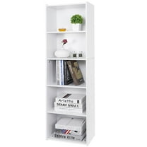 5-Tier Reversible Open Shelf Bookcase Bookcase Bookshelf Storage Black/White