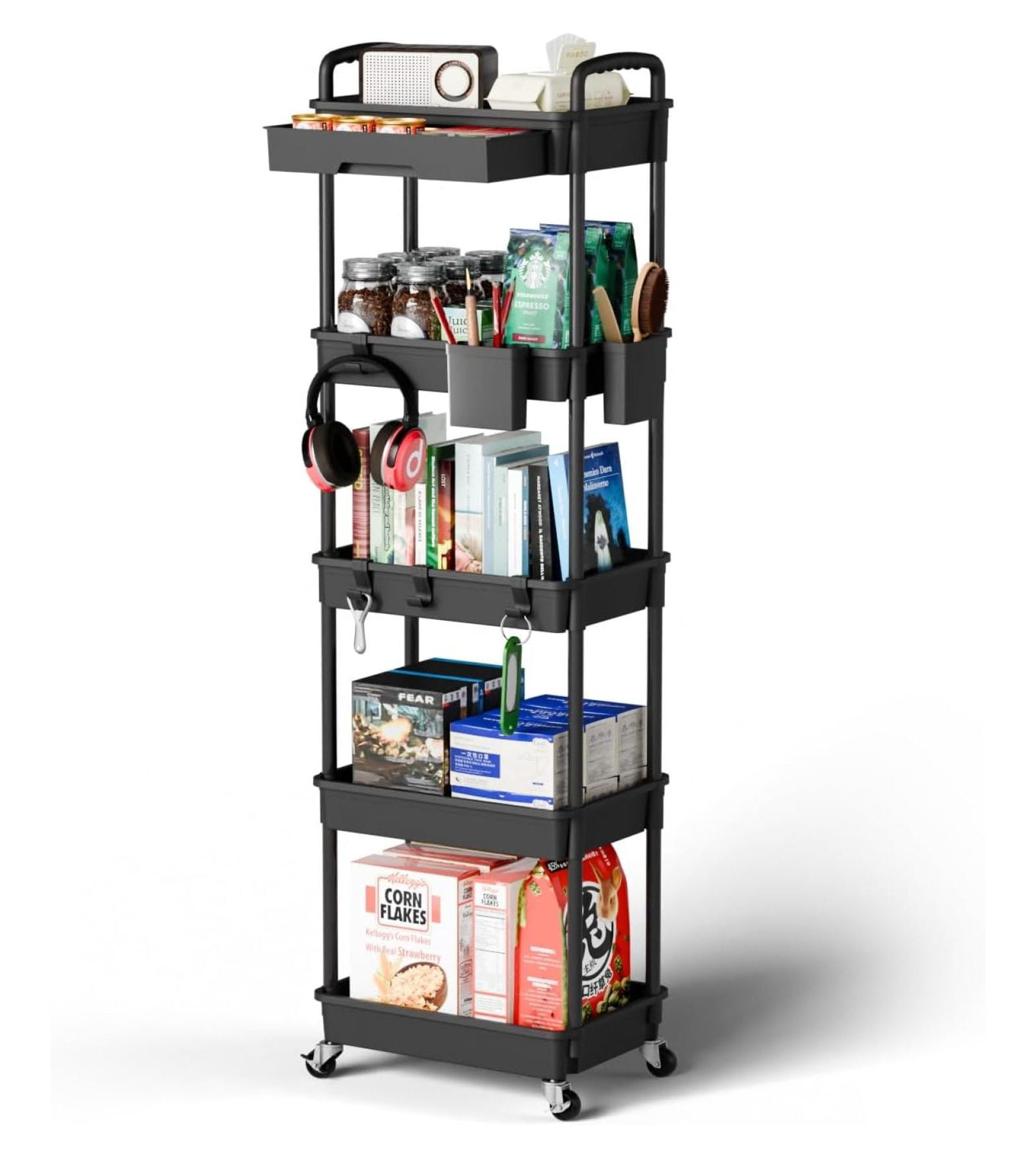 5 Tier Rolling Cart