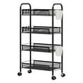 thumbnail image 1 of 5-Tier Rolling Kitchen Cart with Baskets, Stackable Wire Storage Organizer, Movable for Pantry, Bathroom, Laundry, No Tools Assembly, 1 of 8