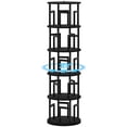 Metal Rotation 5-Tier Rotating Bookshelf Tower 360° Spinning Corner Bookcase, Space ...