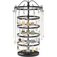 5 Tier Rotating Earring Holder Organizer with 17 Hooks, Adjustable
