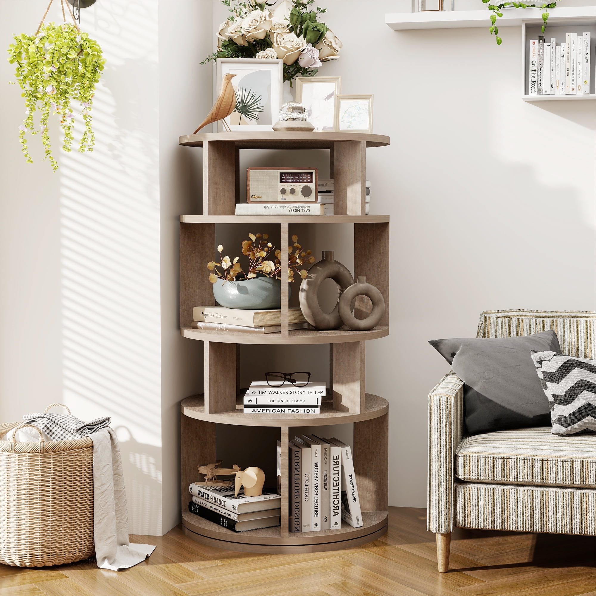 5 Tier Rotating Shoe Rack Tower, 16 Pair Shoe Organizer for Closet