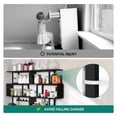 thumbnail image 1 of 5-Tier S-Shaped Bookshelf, Geometric Bookcase Wooden Z-Shelf Storage Modern Open Shelving, Freestanding Display Bookshelf for Living Room Home Office, Black, 1 of 7