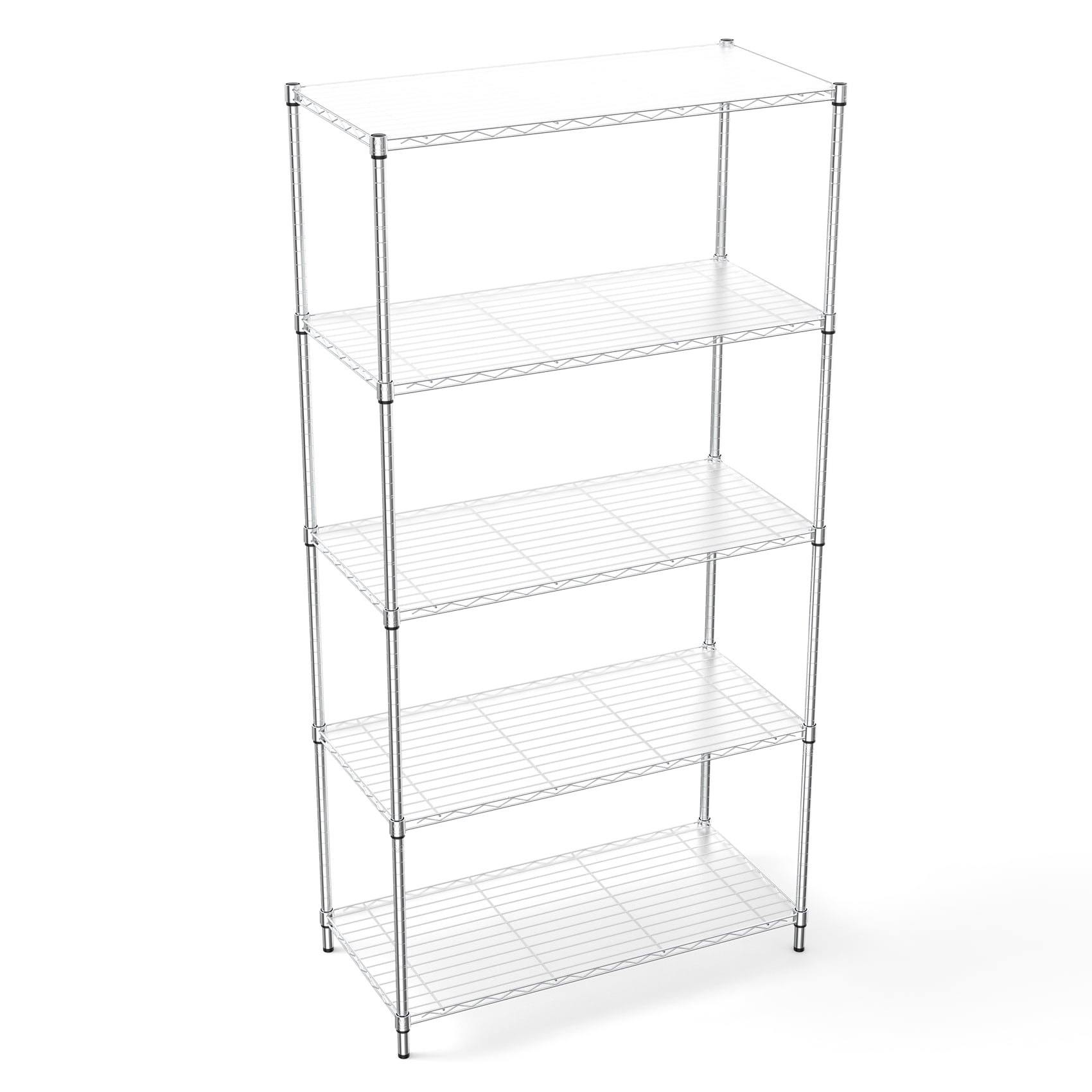 5 Tier Shelf Wire Shelving Unit 5T1636CLKJ, 72H