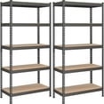 5Tier Shelves Garage Boltless Assembly Adjustable Shelving Units 23.6