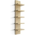thumbnail image 1 of 5 Tier Shelves for Wall, Vertical Column Wall Decor Mount Floating Shelves for Rooms, Home and Office, Natural, 1 of 12