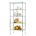 Metal Library Racks NiamVelo 5-Tier Metal Shelving Unit, 750LB Capacity, 48