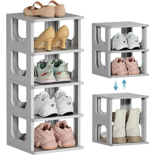5Tier Shoe Rack for Closet, Durable Shoe Shelf Space Saving, Narrow