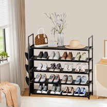 5 Tier Shoe Rack with Side Pocket, Long Shoes Rack Organizer Storage 20-25 Pairs, Shoe Shelf for Closet Entryway Shoe Holder Space Saving