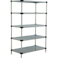 thumbnail image 1 of 5 Tier Solid Galvanized Steel Shelving Starter Unit, 36"W x 24"D x 74"H, 1 of 6