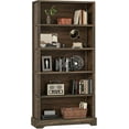 thumbnail image 1 of 5-Tier Solid Wood Book Shelf, Floor Standing Bookcase, 65" H × 31.5" W × 11.8" D Bookshelf, Farmhouse Style Book Case with Arched Base, Suitable for Living Room, Study, Office, 1 of 7