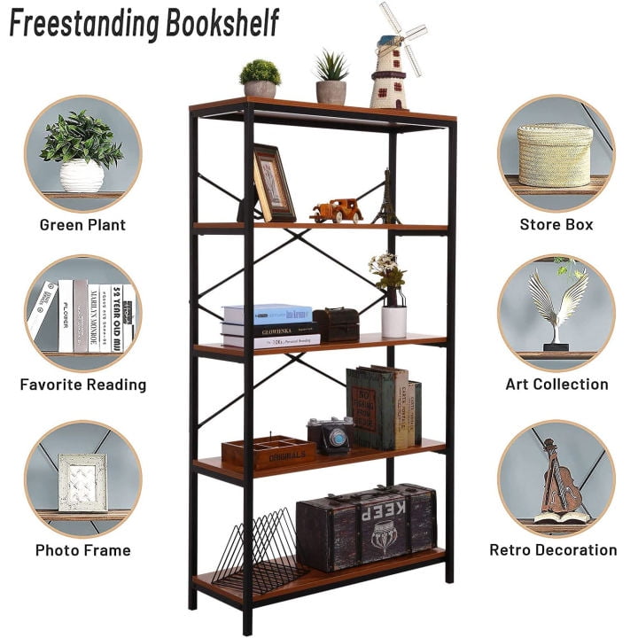 https://i5.walmartimages.com/seo/5-Tier-Standing-Bookshelf-Rustic-Wood-and-Metal-Bookcase-Industrial-Vintage-Book-Shelf-Unit-Open-Modern-Office-Bookcases_7661641b-38d7-4722-bde0-5b6fd7632f47.e2b2db2e8ea824b844808a1ae620f005.jpeg