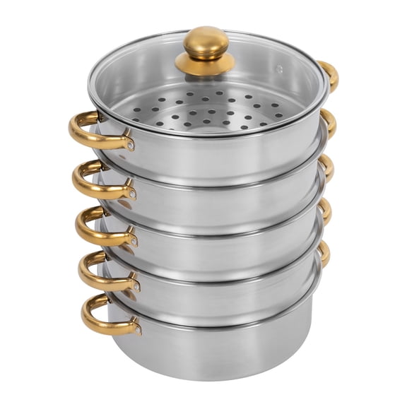 5-Tier Steamer Cooking Pot, Stainless Steel Steamer Pots, Cookware Steaming Pots