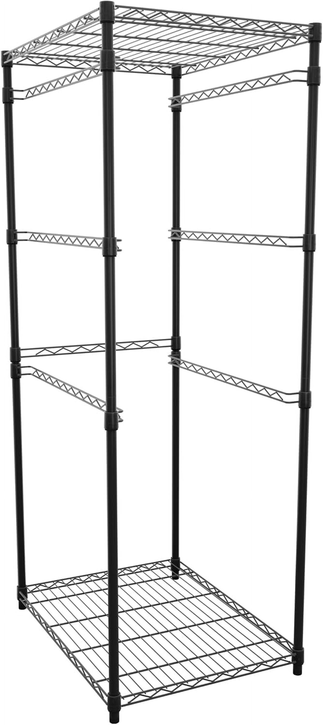 5 Tier Steel Tote Rack Maximize Space Declutter Organization NSF 5 tier steel tote rack maximize space declutter organization nsf