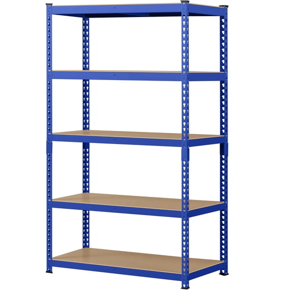 5 Tier Steel Utility Shelves Heavy Duty Storage Rack Adjustable Shelving Unit for Garage Shed Basement, Blue, 35.5 x 17.5 x 72 Inch