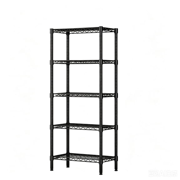 5-Tier Steel Wire Shelving Unit Tool-Free Snap-Fit Narrow Corner Rack 17.71x11.81x47.24 Inch