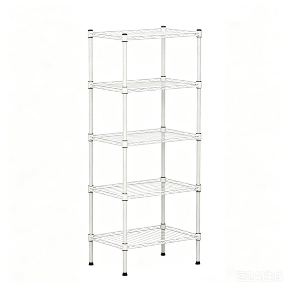 5-Tier Steel Wire Shelving Unit Tool-Free Snap-Fit Narrow Corner Rack 17.71x11.81x47.24 Inch