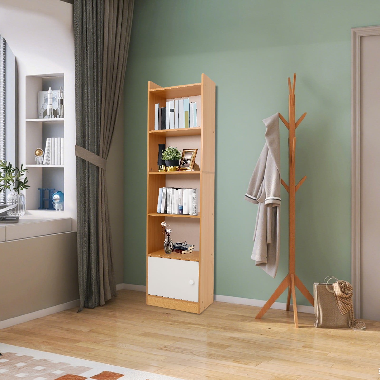 5-Tier Storage Rack 5-Tier Modern Storage Rack Small Narrow Corner ...