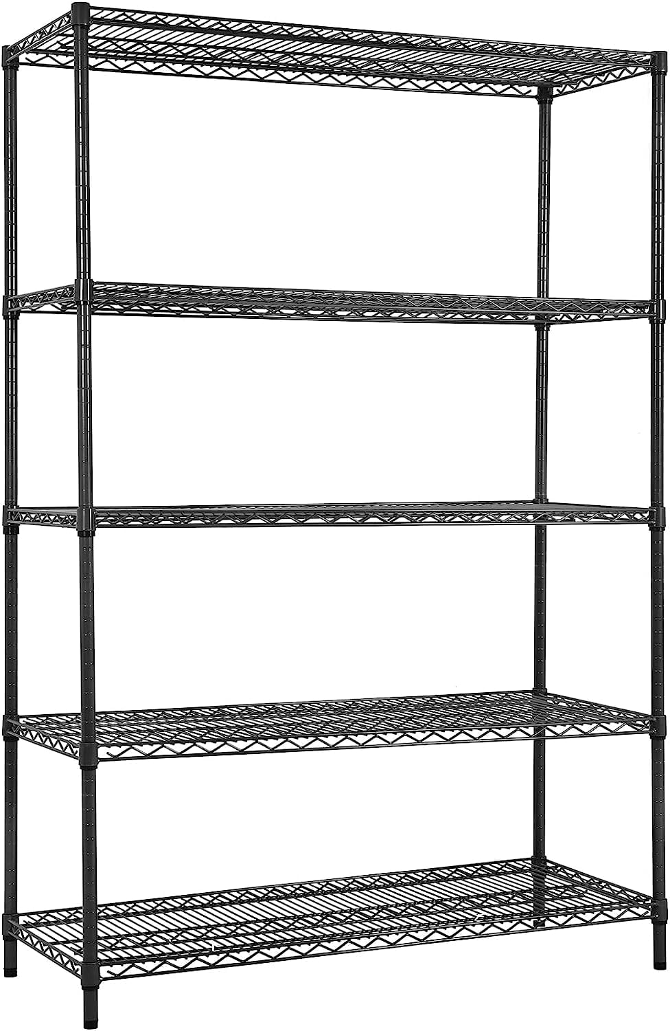 5 Tier Storage Racks and Shelving 48" L x 20" W x 72" H Heavy