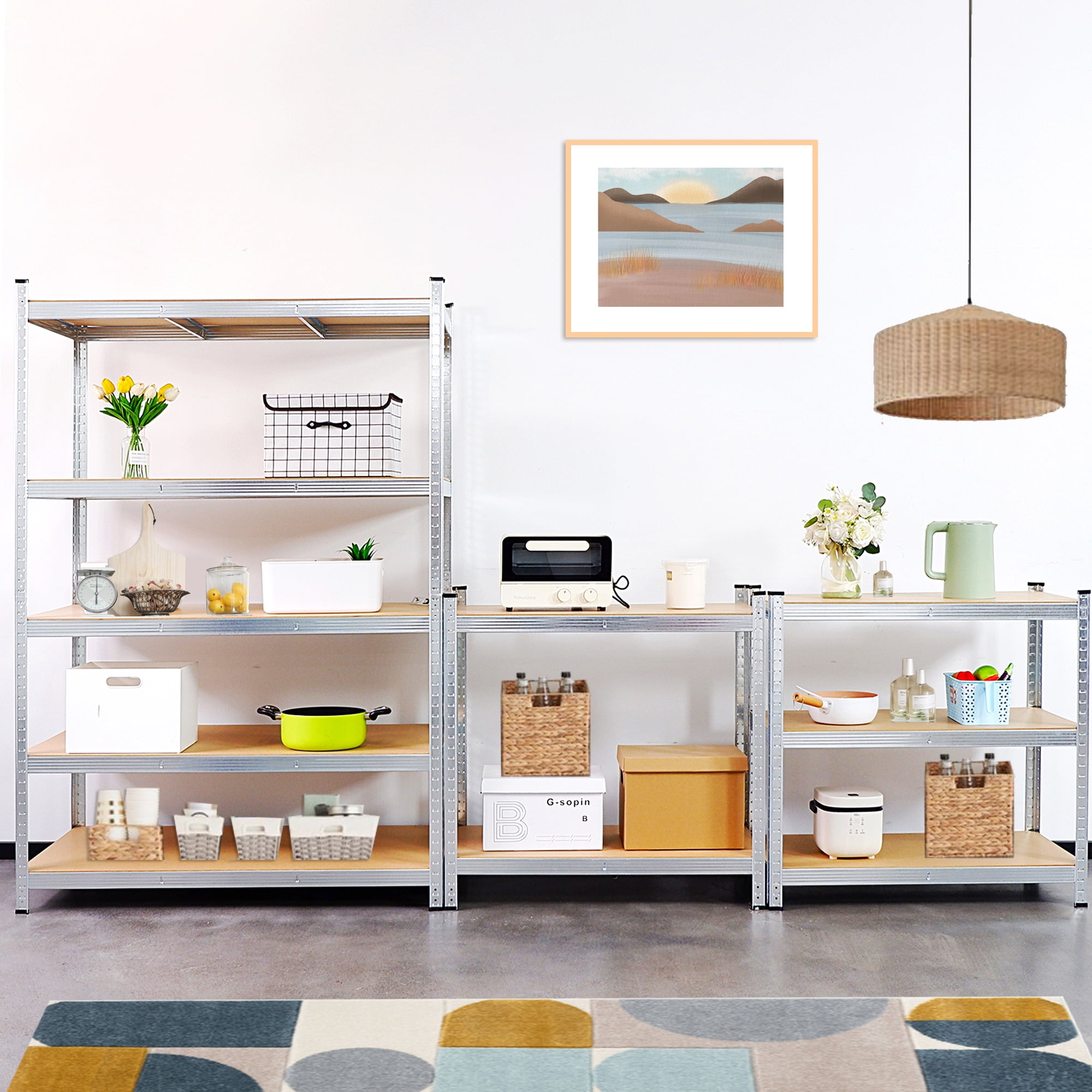 5Tier Storage Racks,Wire Shelving Unit Storage Rack,Metal Heavy Duty