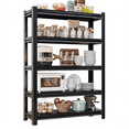 thumbnail image 1 of 5-Tier Storage Shelves, 63''H Garage Metal Shelving Unit, Adjustable, Double-Layer Column with Reinforced Ribs, Heavy-Duty, Capable of Bearing 3000 lbs for Garage, Warehouse, Kitchen, 1 of 10