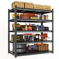 thumbnail image 1 of 5-Tier Storage Shelves, Garage Metal Shelving Unit, Adjustable, Double-Layer Column with Reinforced Ribs, Heavy-Duty, Capable of Bearing 3000 lbs, Suitable for Garage, Warehouse, Kitchen Stora, 1 of 8