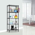 thumbnail image 1 of 5 Tier Storage Shelves Heavy Duty Storage Shelves for Garage, Metal Wire Storage Shelves, Cube Storage Shelves for Kitchen, Carbon Steel Storage Rack Storage Racks and Shelving, Black, S10149, 1 of 7