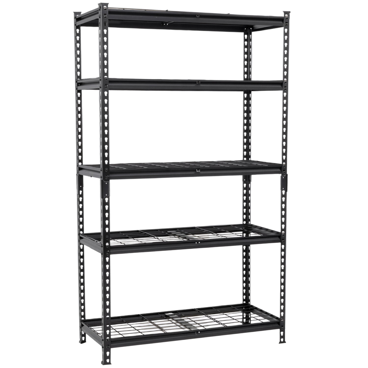 5-Tier Storage Shelves, Heavy-Duty Garage Shelving, Adjustable Shelving Unit, Steel Shelf, Boltless Assembly, for Garage, Shed, 2,250 lb Load, 36"W x 18"D x 72"H, Black