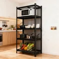 thumbnail image 1 of 5-Tier Storage Shelves, Heavy Duty Garage Shelving Unit, Adjustable Metal Shelves, Utility Rack, Boltless Assembly for Garage, Basement, Warehouse, 2250 lbs Capacity,  Black, 1 of 14
