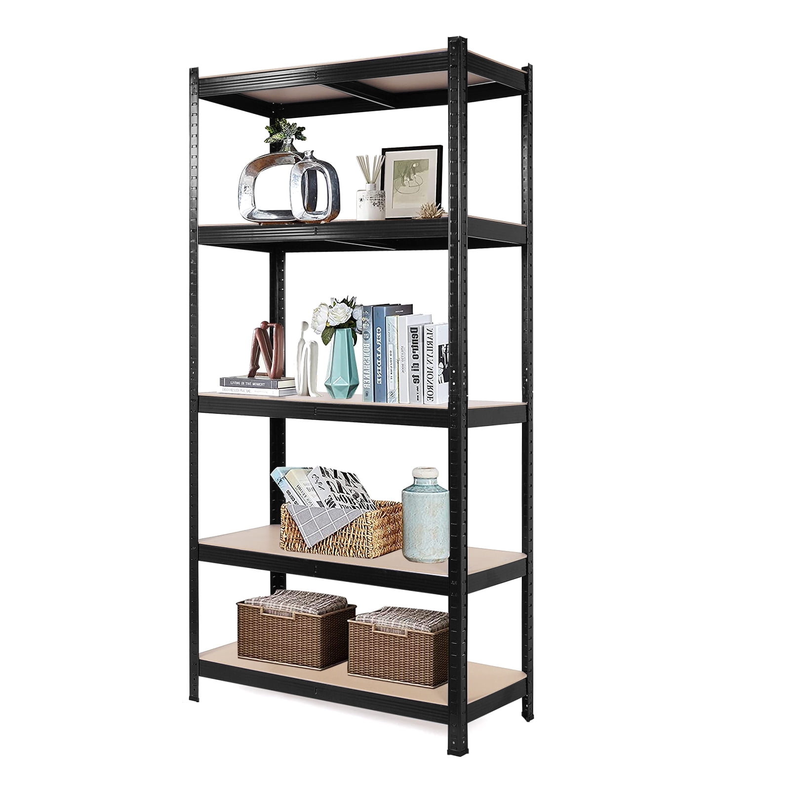 PrimeZone Storage Shelves 5 Tier Adjustable Garage Storage Shelving, Heavy  Duty Metal Storage Utility Rack Shelf Unit for Warehouse Pantry Closet