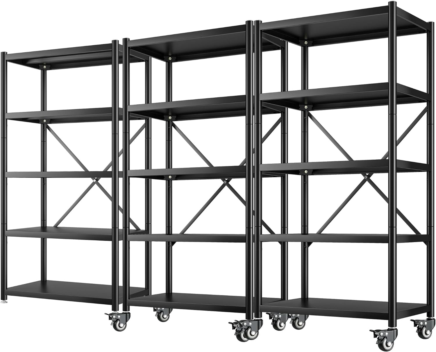 5Tier Storage Shelves Load 1158LBS Adjustable Pantry Shelves for