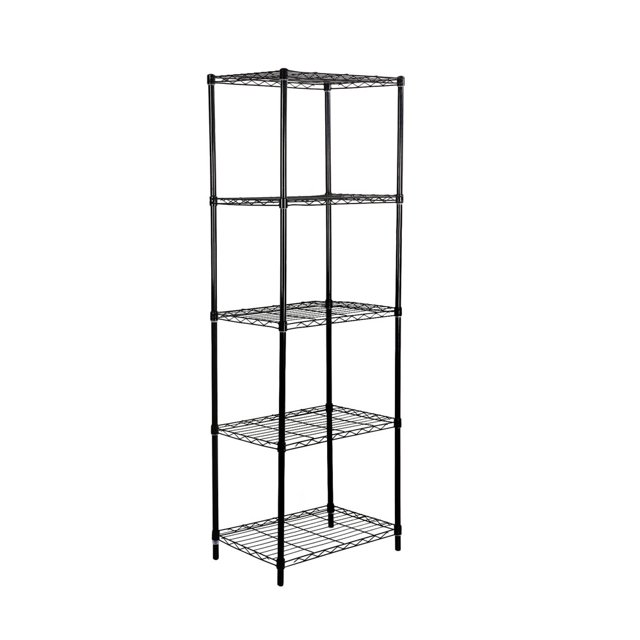 5 Tier Storage Shelving, Floorstanding Rolling Storage Organizer Unit