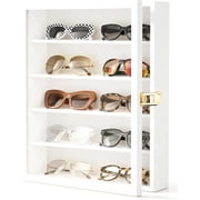 5-Tier Sunglasses Organizer Wall Mounted Wood Eyewear Case Display Box 5 Tier Wood Sunglasses Holder Rack, Wall Mounted Eye Glasses  main image 3