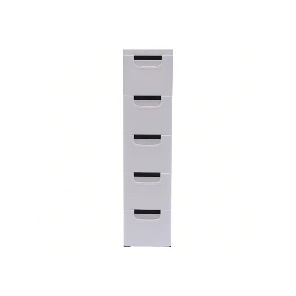 5-Tier Tall Narrow Storage Cabinet Corner Organizer Tower Case For Small Space Bathroom Kitchen Laundry Room