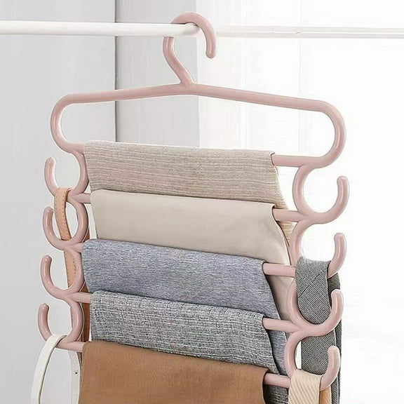 5-Tier Trouser Rack Hanger for Pants, Belts, and Ties – Space-Saving Closet Organizer with Sturdy Multi-Layer Design