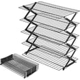 thumbnail image 1 of 5 Tier Upgraded Collapsible Cooling Rack with Adjustable 3 Setting Design, Stackable Baking Rack, Roasting Cooking Drying Wire Cooling Rack for Cookies Baking Roasting ＆ Grilling, 1 of 8